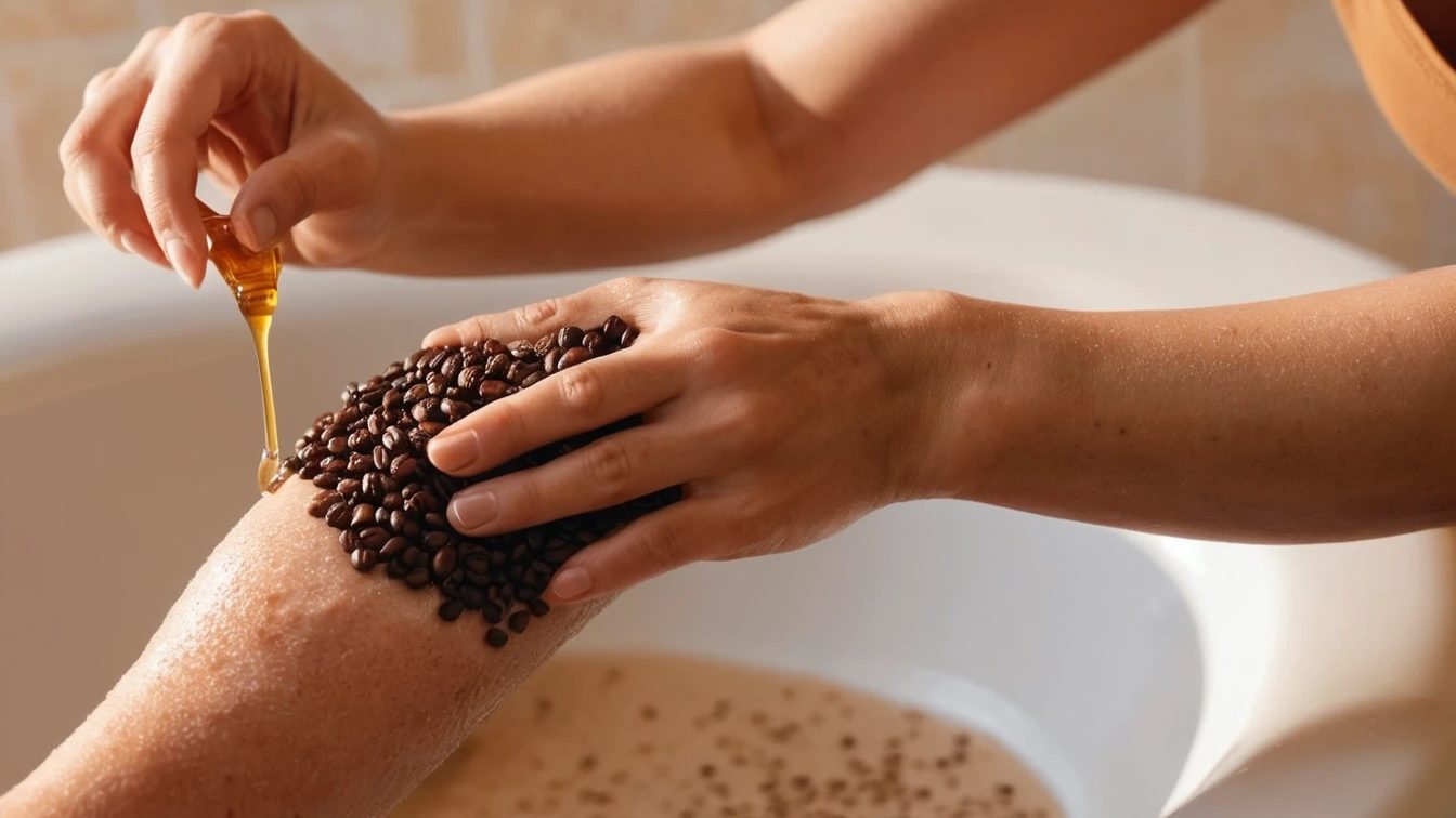 Кофейно-медовый скраб для упругости кожи