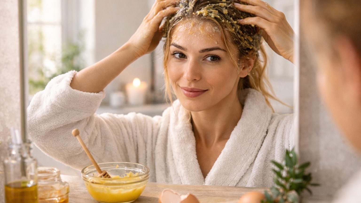 Питательные маски с яйцом и медом